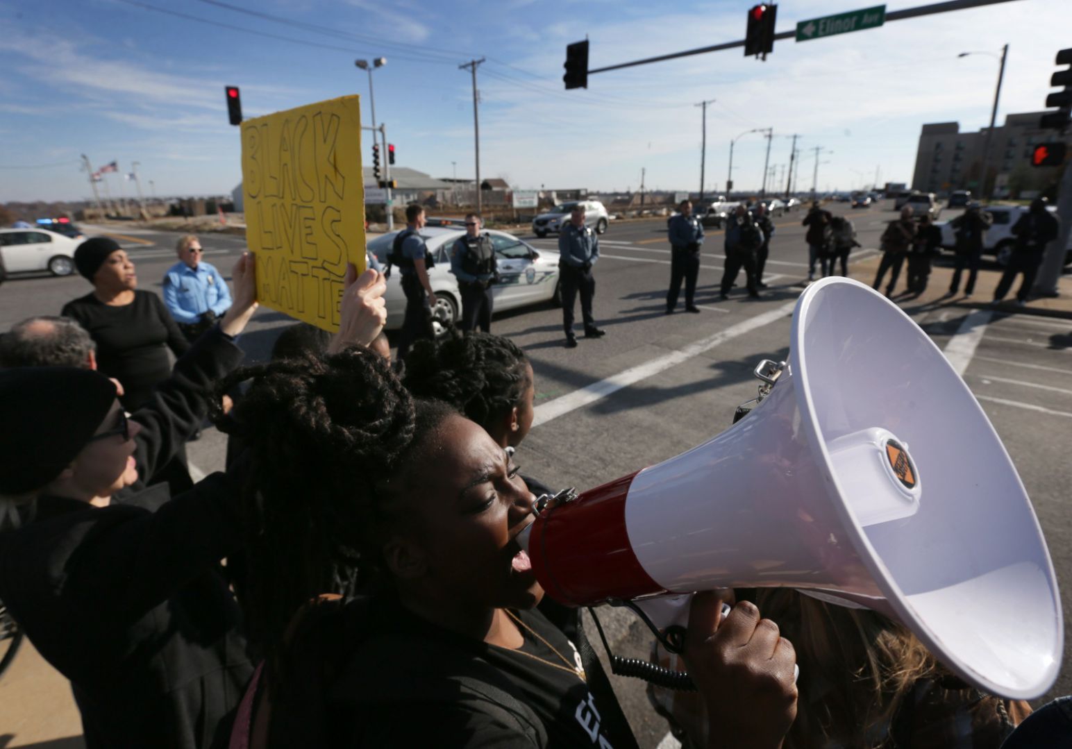 Protests around Eager Road and Hanley Road shopping district